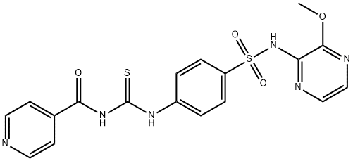 4-{[(isonicotinoylamino)carbothioyl]amino}-N-(3-methoxy-2-pyrazinyl)benzenesulfonamide 结构式