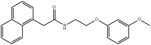 N-[2-(3-methoxyphenoxy)ethyl]-2-(1-naphthyl)acetamide 结构式