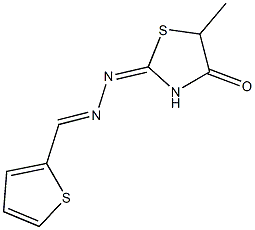 2-thiophenecarbaldehyde (5-methyl-4-oxo-1,3-thiazolidin-2-ylidene)hydrazone 结构式