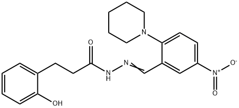 N'-[5-nitro-2-(1-piperidinyl)benzylidene]-3-(2-hydroxyphenyl)propanohydrazide 结构式