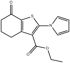 ethyl 7-oxo-2-(1H-pyrrol-1-yl)-4,5,6,7-tetrahydro-1-benzothiophene-3-carboxylate 结构式