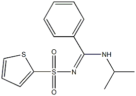 N-[(isopropylamino)(phenyl)methylene]-2-thiophenesulfonamide 结构式