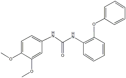 N-(3,4-dimethoxyphenyl)-N'-(2-phenoxyphenyl)urea 结构式