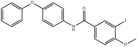 3-iodo-4-methoxy-N-(4-phenoxyphenyl)benzamide 结构式