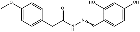 N'-(2,4-dihydroxybenzylidene)-2-(4-methoxyphenyl)acetohydrazide 结构式