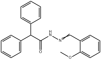 N'-(2-methoxybenzylidene)-2,2-diphenylacetohydrazide 结构式