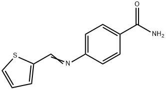 4-[(2-thienylmethylene)amino]benzamide 结构式