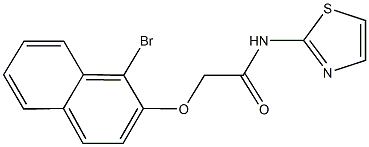 2-[(1-bromo-2-naphthyl)oxy]-N-(1,3-thiazol-2-yl)acetamide 结构式