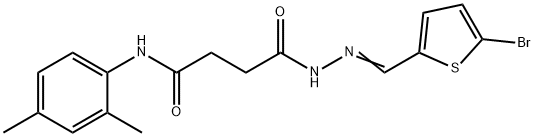 4-{2-[(5-bromo-2-thienyl)methylene]hydrazino}-N-(2,4-dimethylphenyl)-4-oxobutanamide 结构式