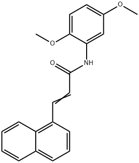 N-(2,5-dimethoxyphenyl)-3-(1-naphthyl)acrylamide 结构式