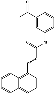 N-(3-acetylphenyl)-3-(1-naphthyl)acrylamide 结构式