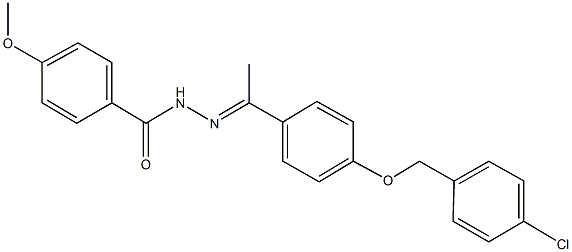 N'-(1-{4-[(4-chlorobenzyl)oxy]phenyl}ethylidene)-4-methoxybenzohydrazide 结构式