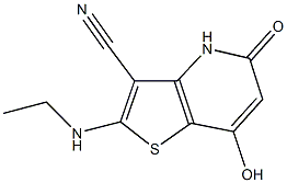 2-(ethylamino)-7-hydroxy-5-oxo-4,5-dihydrothieno[3,2-b]pyridine-3-carbonitrile 结构式