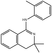 N-(3,3-dimethyl-3,4-dihydro-1(2H)-isoquinolinylidene)-N-(2-methylphenyl)amine 结构式