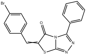 6-(4-bromobenzylidene)-3-phenyl[1,3]thiazolo[2,3-c][1,2,4]triazol-5(6H)-one 结构式