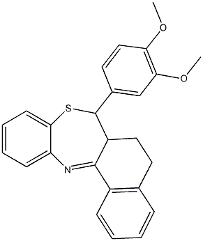 7-(3,4-dimethoxyphenyl)-5,6,6a,7-tetrahydronaphtho[2,1-c][1,5]benzothiazepine 结构式