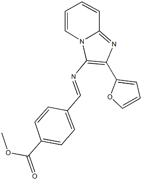 methyl 4-({[2-(2-furyl)imidazo[1,2-a]pyridin-3-yl]imino}methyl)benzoate 结构式