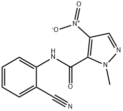 N-(2-cyanophenyl)-4-nitro-1-methyl-1H-pyrazole-5-carboxamide 结构式