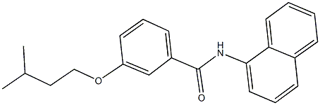 3-(isopentyloxy)-N-(1-naphthyl)benzamide 结构式