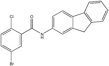 5-bromo-2-chloro-N-(9H-fluoren-2-yl)benzamide 结构式