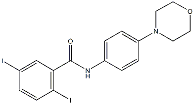 2,5-diiodo-N-[4-(4-morpholinyl)phenyl]benzamide 结构式