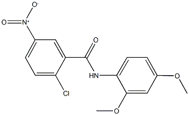 2-chloro-N-(2,4-dimethoxyphenyl)-5-nitrobenzamide 结构式
