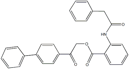 2-[1,1'-biphenyl]-4-yl-2-oxoethyl 2-[(phenylacetyl)amino]benzoate 结构式