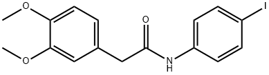 2-(3,4-dimethoxyphenyl)-N-(4-iodophenyl)acetamide 结构式