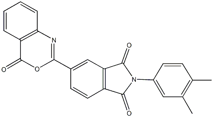 2-(3,4-dimethylphenyl)-5-(4-oxo-4H-3,1-benzoxazin-2-yl)-1H-isoindole-1,3(2H)-dione 结构式