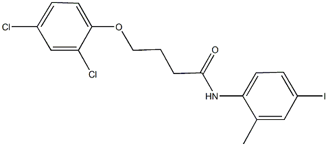 4-(2,4-dichlorophenoxy)-N-(4-iodo-2-methylphenyl)butanamide 结构式