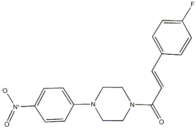 1-[3-(4-fluorophenyl)acryloyl]-4-{4-nitrophenyl}piperazine 结构式