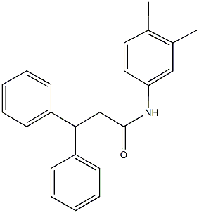 N-(3,4-dimethylphenyl)-3,3-diphenylpropanamide 结构式