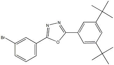 2-(3-bromophenyl)-5-(3,5-ditert-butylphenyl)-1,3,4-oxadiazole 结构式