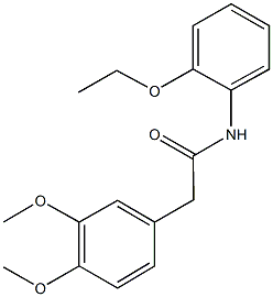 2-(3,4-dimethoxyphenyl)-N-(2-ethoxyphenyl)acetamide 结构式