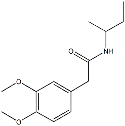 N-(sec-butyl)-2-(3,4-dimethoxyphenyl)acetamide 结构式