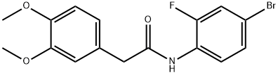 N-(4-bromo-2-fluorophenyl)-2-(3,4-dimethoxyphenyl)acetamide 结构式