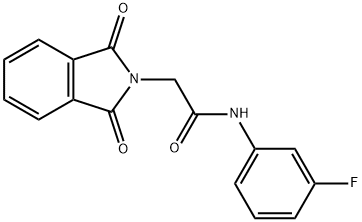 2-(1,3-dioxo-1,3-dihydro-2H-isoindol-2-yl)-N-(3-fluorophenyl)acetamide 结构式