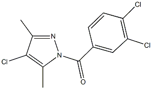 4-chloro-1-(3,4-dichlorobenzoyl)-3,5-dimethyl-1H-pyrazole 结构式