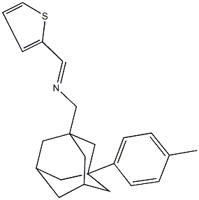 N-{[3-(4-methylphenyl)-1-adamantyl]methyl}-N-(2-thienylmethylene)amine 结构式