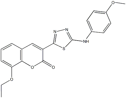 8-ethoxy-3-[5-(4-methoxyanilino)-1,3,4-thiadiazol-2-yl]-2H-chromen-2-one 结构式