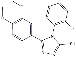 5-(3,4-dimethoxyphenyl)-4-(2-methylphenyl)-4H-1,2,4-triazol-3-yl hydrosulfide 结构式