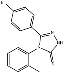 5-(4-bromophenyl)-4-(2-methylphenyl)-4H-1,2,4-triazol-3-yl hydrosulfide 结构式