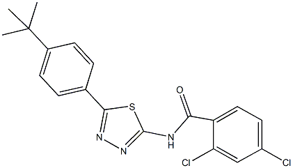 N-[5-(4-tert-butylphenyl)-1,3,4-thiadiazol-2-yl]-2,4-dichlorobenzamide 结构式