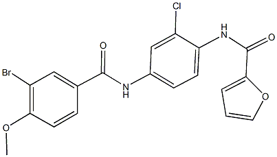 N-{4-[(3-bromo-4-methoxybenzoyl)amino]-2-chlorophenyl}-2-furamide 结构式