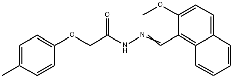 N'-[(2-methoxy-1-naphthyl)methylene]-2-(4-methylphenoxy)acetohydrazide 结构式