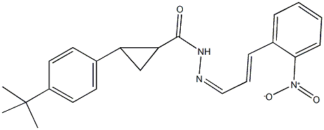 2-(4-tert-butylphenyl)-N'-(3-{2-nitrophenyl}-2-propenylidene)cyclopropanecarbohydrazide 结构式