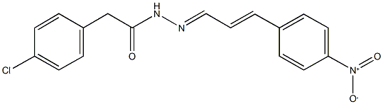 2-(4-chlorophenyl)-N'-(3-{4-nitrophenyl}-2-propenylidene)acetohydrazide 结构式