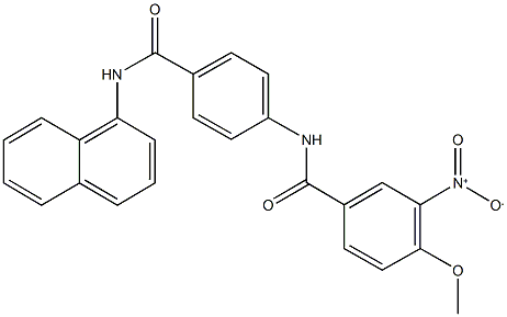 3-nitro-4-methoxy-N-{4-[(1-naphthylamino)carbonyl]phenyl}benzamide 结构式