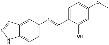 2-[(1H-indazol-5-ylimino)methyl]-5-methoxyphenol 结构式
