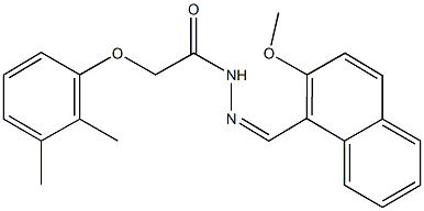 2-(2,3-dimethylphenoxy)-N'-[(2-methoxy-1-naphthyl)methylene]acetohydrazide 结构式